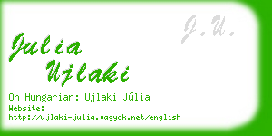 julia ujlaki business card