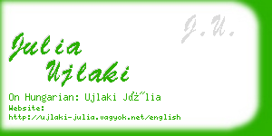 julia ujlaki business card